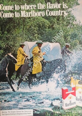CARTEL PUBLICITARIO RETRO DE CIGARROS MARLBORO 1970s /13