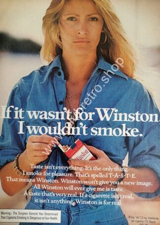 CARTEL DE PUBLICIDAD RETRO DE CIGARROS WINSTON 1960s /9