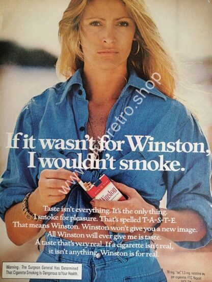 CARTEL DE PUBLICIDAD RETRO DE CIGARROS WINSTON 1960s /9