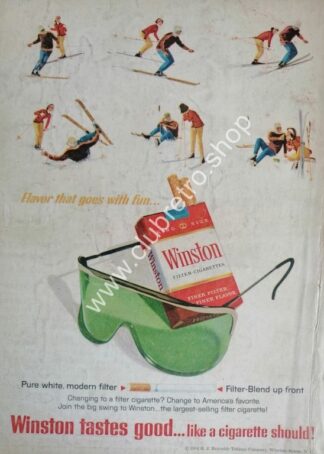 CARTEL DE PUBLICIDAD RETRO CIGARROS WINSTON AÑOS 60s /1