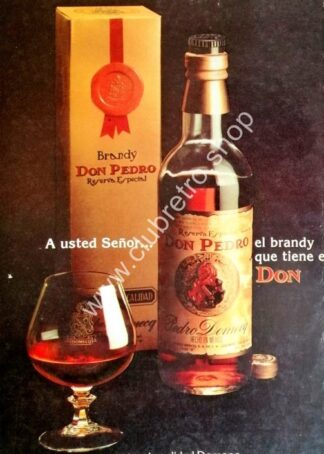 CARTEL PUBLICITARIO VINTAGE BRANDY BRANDY DON PEDRO 1970s /7
