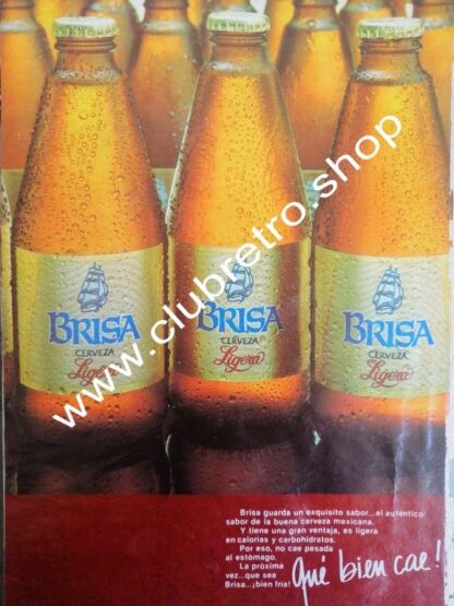 AFICHE RETRO ORIGINAL DE CERVEZA BRISA AÑOS 70s /3