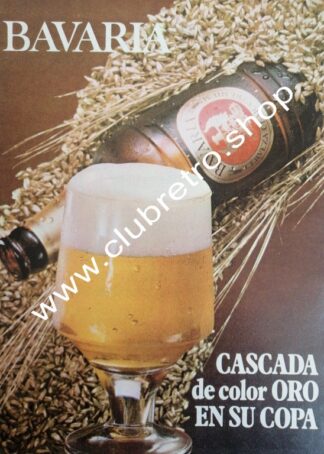 CARTEL RETRO ORIGINAL DE CERVEZA BAVARIA 1970s /10
