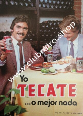 CARTEL RETRO ORIGINAL DE CERVEZA TECATE 1970s /11