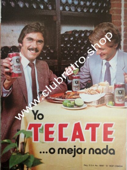 CARTEL RETRO ORIGINAL DE CERVEZA TECATE 1970s /11