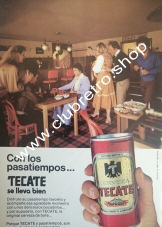 CARTEL RETRO ORIGINAL DE CERVEZA TECATE 1970s /15