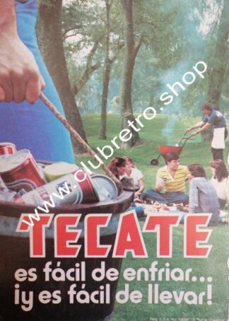 CARTEL RETRO ORIGINAL DE CERVEZA TECATE 1970s /17
