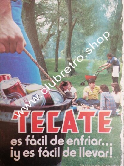 CARTEL RETRO ORIGINAL DE CERVEZA TECATE 1970s /17