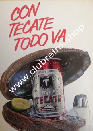 CARTEL RETRO ORIGINAL DE CERVEZA TECATE 1970s /19