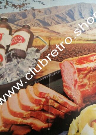 CARTEL RETRO ORIGINAL DE CERVEZA CARTA BLANCA QUITAPON 1970s /21