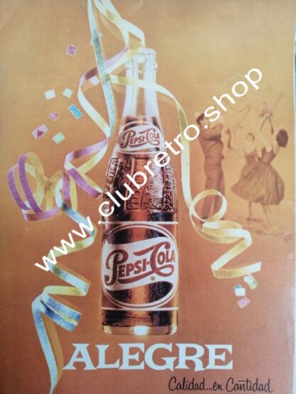 CARTEL VINTAGE ORIGINAL DE PEPSI COLA 1960s /1