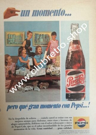 CARTEL VINTAGE ORIGINAL DE PEPSI COLA 1960s /3
