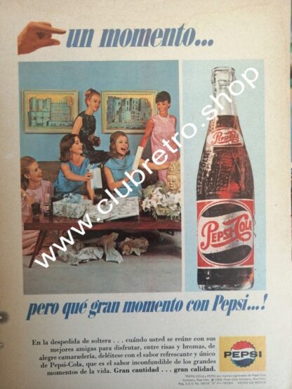 CARTEL VINTAGE ORIGINAL DE PEPSI COLA 1960s /3