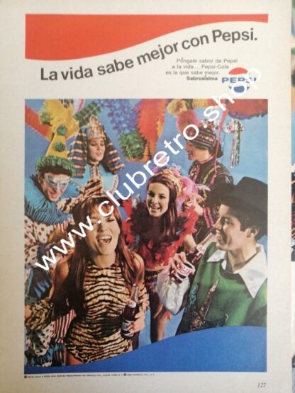 CARTEL VINTAGE ORIGINAL DE PEPSI COLA 1960s /6