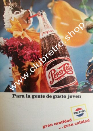 CARTEL VINTAGE ORIGINAL DE PEPSI COLA 1960s /5