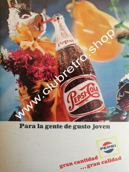 CARTEL VINTAGE ORIGINAL DE PEPSI COLA 1960s /5