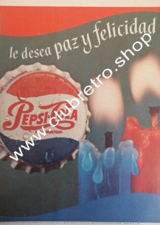 CARTEL VINTAGE ORIGINAL DE PEPSI COLA 1960s /4
