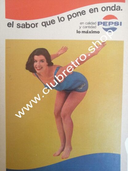 CARTEL VINTAGE ORIGINAL DE PEPSI COLA 1960s /11