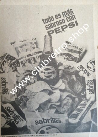 CARTEL VINTAGE ORIGINAL DE PEPSI COLA 1960s /13 RARO