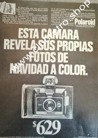 CARTEL PUBLICIDAD RETRO DE CAMARAS POLAROID COLOR PACK II. 1979 /1