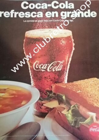 CARTEL RETRO ORIGINAL COCA COLA AÑOS 60s /1