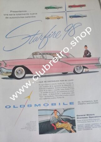 PUBLICIDAD VINTAGE AUTOS OLDSMOBILE STARFIRE 98 1957 /12