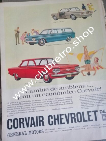 PUBLICIDAD VINTAGE AUTOS CHEVROLET CORVAIR 500 1967 /14