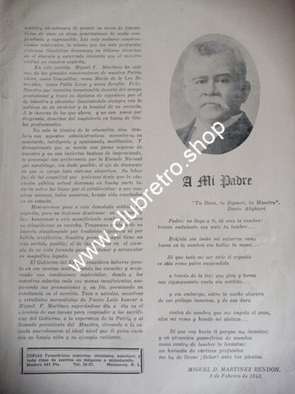 AFICHE PUBLICIDAD ANTIGUA DE MONTERREY ESCUELA. LINCOLN ACADEMY 1943 /RARO - Image 2