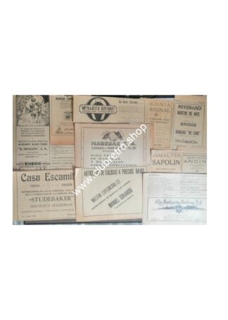 SET DE 12 AFICHES PUBLICITARIOS RETRO DE MONTERREY 1920s -40s ORIGINALES