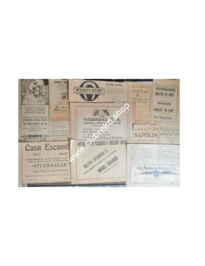 SET DE 12 AFICHES PUBLICITARIOS RETRO DE MONTERREY 1920s -40s ORIGINALES