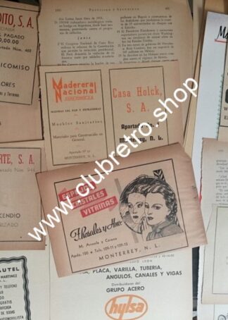 SET DE 17 AFICHES PUBLICITARIOS RETRO DE MONTERREY 1940s -60s