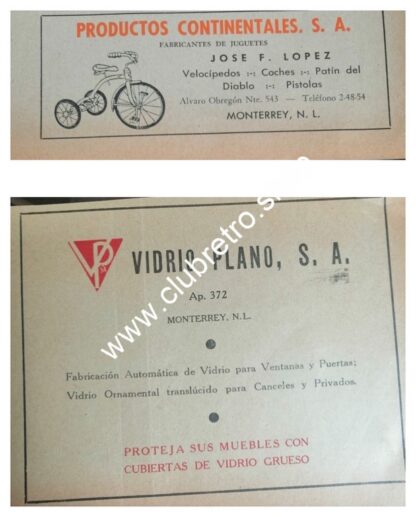 SET DE 17 AFICHES PUBLICITARIOS RETRO DE MONTERREY 1940s -60s - Image 14