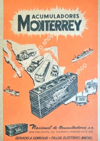 AFICHE DE PUBLICIDAD ACUMULADORES MONTERREY 1957 N251