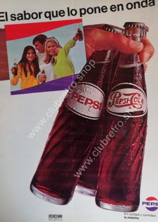 CARTEL DE PUBLICIDAD RETRO DE PEPSI 1968. OLIMPIADAS N6