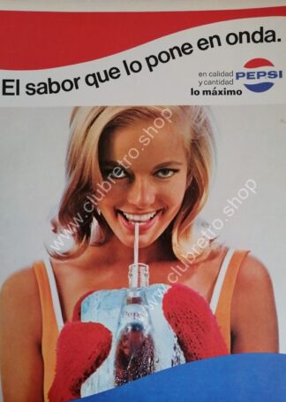 CARTEL DE PUBLICIDAD RETRO DE PEPSI 1967 -N5