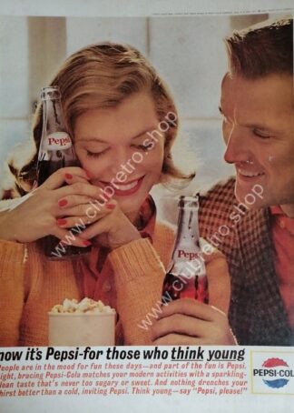 CARTEL DE PUBLICIDAD RETRO DE PEPSI 1963 -N4