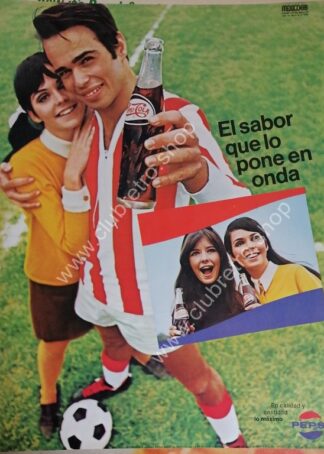 CARTEL DE PUBLICIDAD RETRO DE PEPSI 1968 OLIMPIADAS