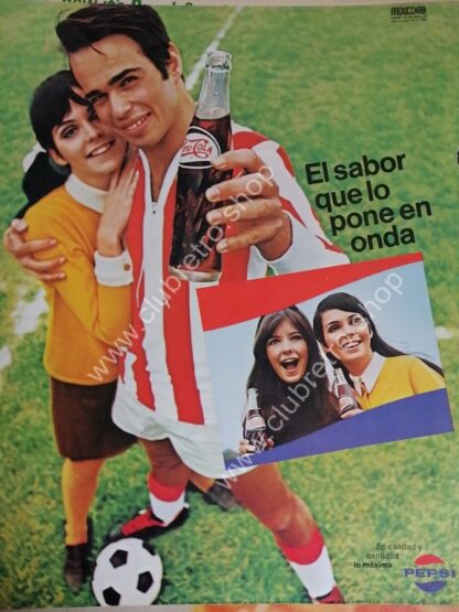 CARTEL DE PUBLICIDAD RETRO DE PEPSI 1968 OLIMPIADAS