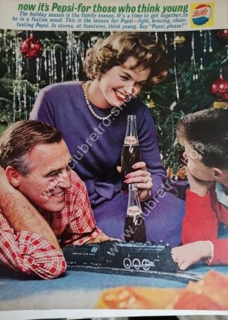 CARTEL DE PUBLICIDAD RETRO DE PEPSI 1960s
