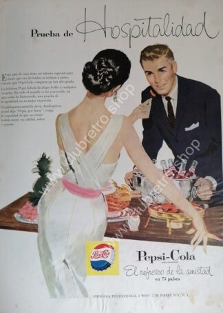 CARTEL DE PUBLICIDAD RETRO DE PEPSI 1956 ARTISTICO N19