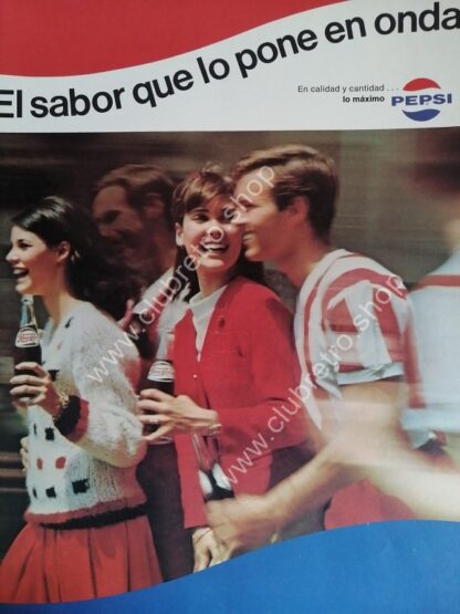 CARTEL DE PUBLICIDAD RETRO DE PEPSI 1967 N9