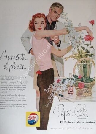 CARTEL DE PUBLICIDAD RETRO DE PEPSI 1956 ARTISTICO N17
