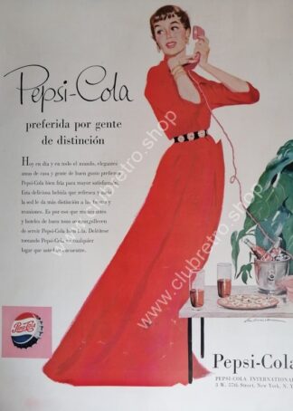 CARTEL DE PUBLICIDAD RETRO DE PEPSI AÑOS 50s ARTISTICO N14