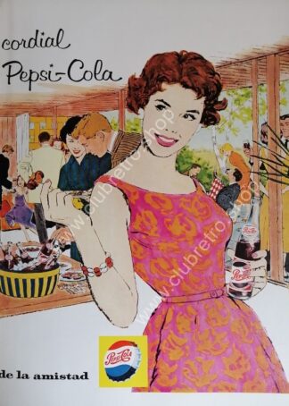 CARTEL DE PUBLICIDAD RETRO DE PEPSI AÑOS 50s N13