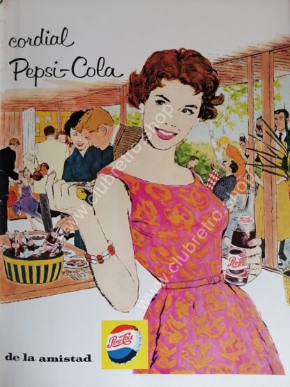 CARTEL DE PUBLICIDAD RETRO DE PEPSI AÑOS 50s N13