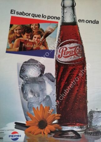 CARTEL DE PUBLICIDAD RETRO DE PEPSI 1968. OLIMPIADAS N8