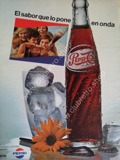CARTEL DE PUBLICIDAD RETRO DE PEPSI 1968. OLIMPIADAS N8
