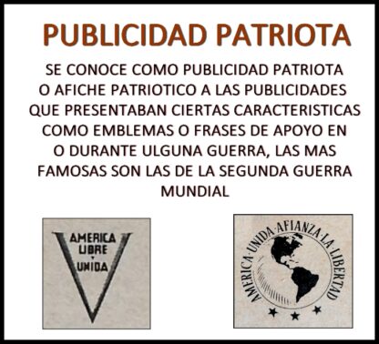 CARTEL DE PUBLICIDAD PATRIOTA. BACARDI 1942 GUERRA MUNDIAL - Image 2