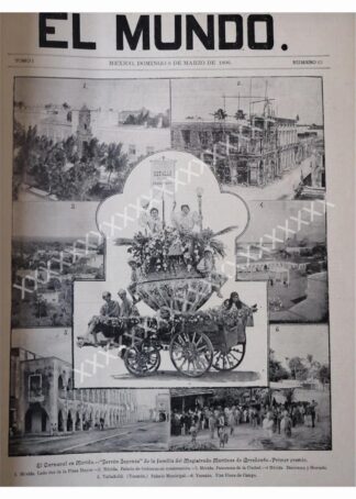 PORTADA ANTIGUA 1896 EL CARNAVAL DE MERIDA