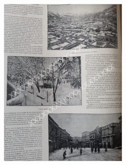 NOTA PRENSA ANTIGUA 1896 NEVADA EN ZACATECAS - Image 2